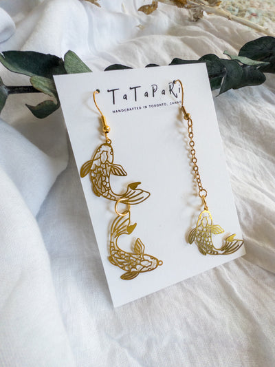 Asymmetrical Brass Koi