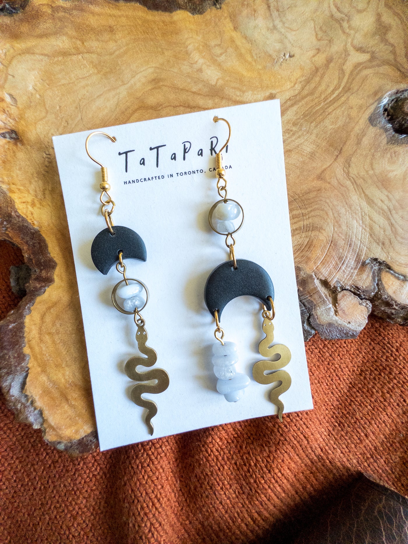 Asymmetrical Moon and snake dangles