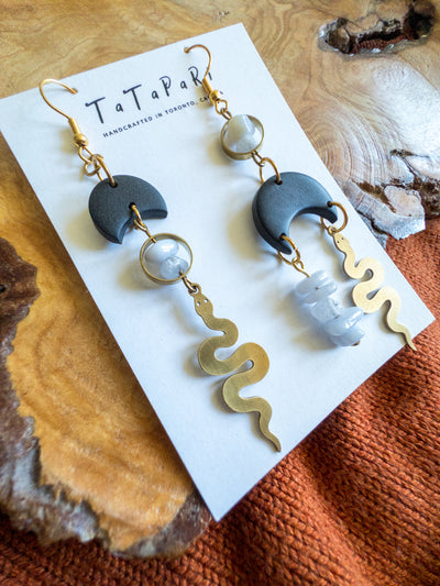 Asymmetrical Moon and snake dangles